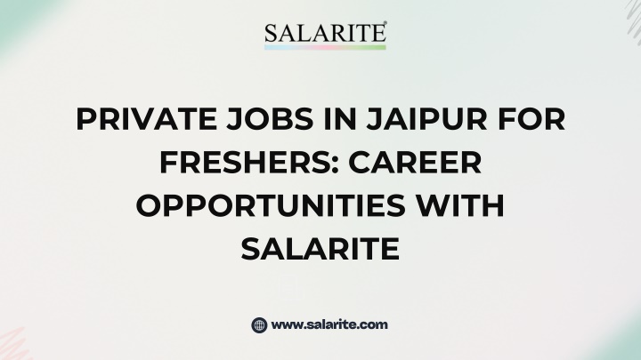 private jobs in jaipur for freshers career n.w