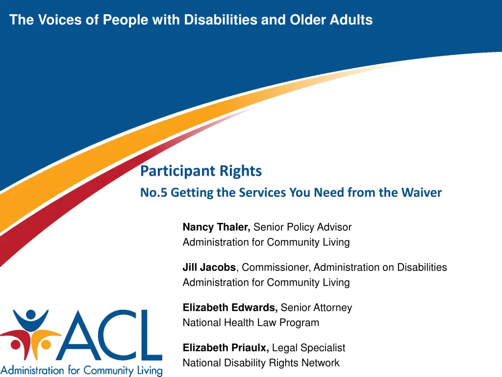 the voices of people with disabilities and older n.w