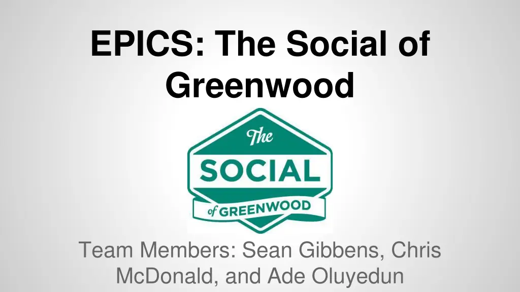 epics the social of greenwood n.w
