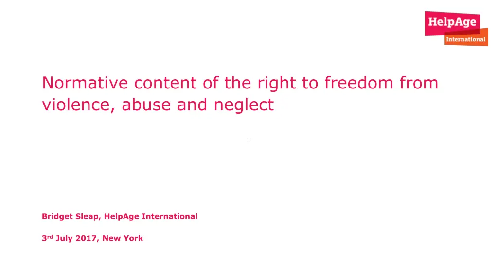 normative content of the right to freedom from n.w