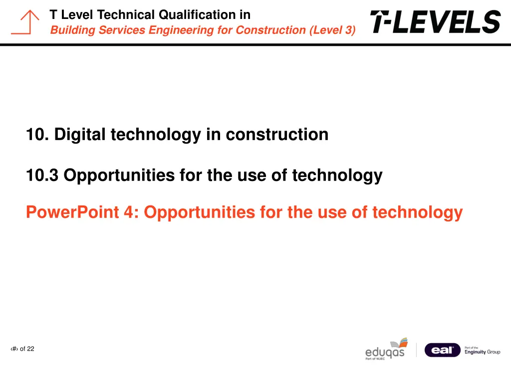 t level technical qualification in building n.w