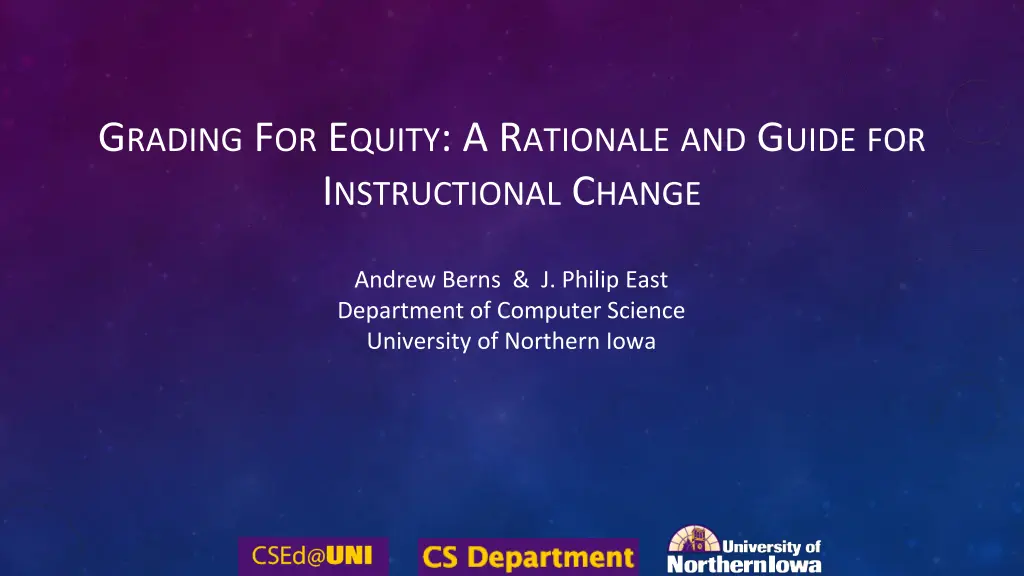 g rading f or e quity a r ationale and g uide n.w