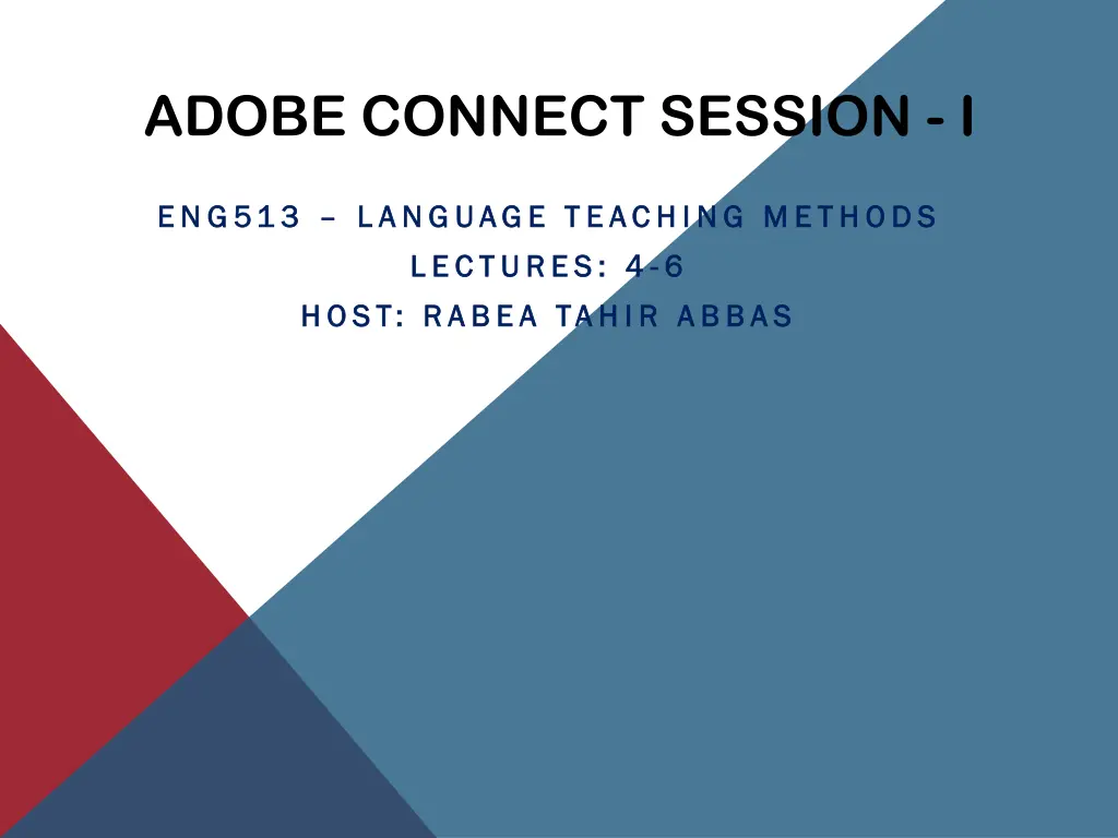 adobe connect session i n.w