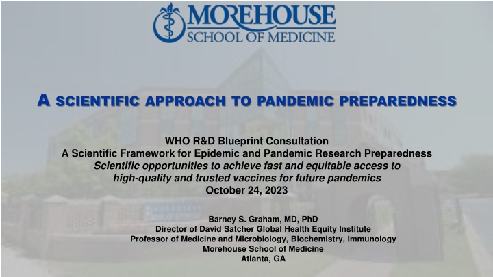 A Scientific Approach to Pandemic Preparedness