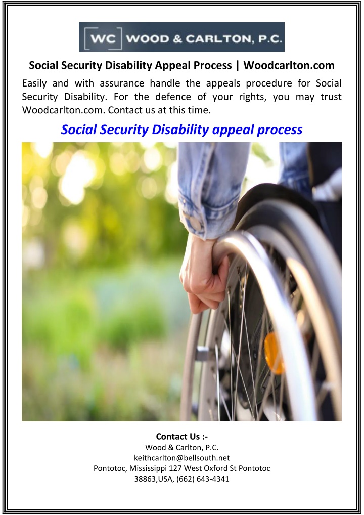 social security disability appeal process n.w