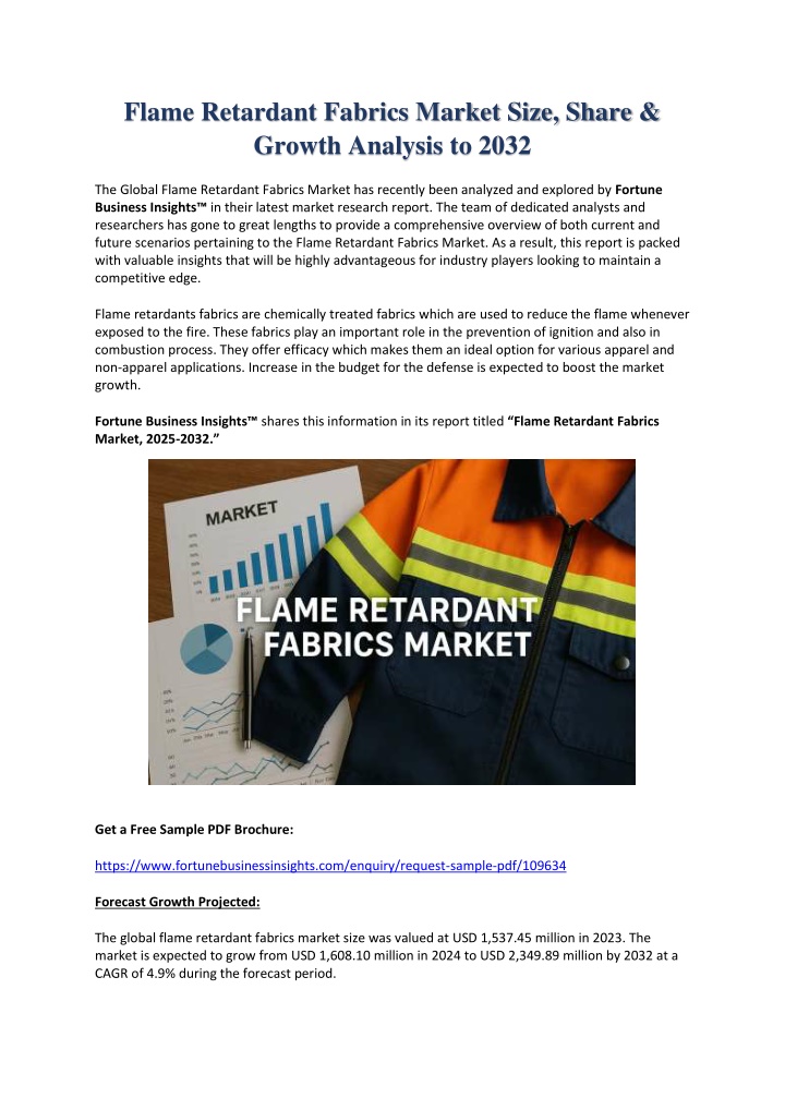 flame retardant fabrics market size share growth n.w