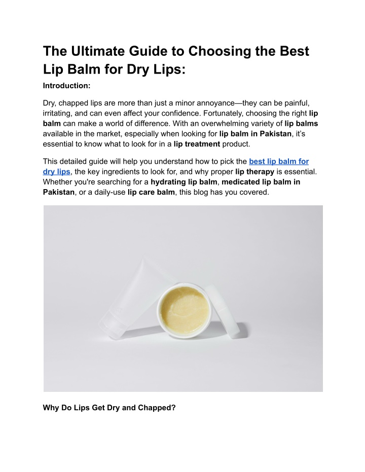 the ultimate guide to choosing the best lip balm n.w