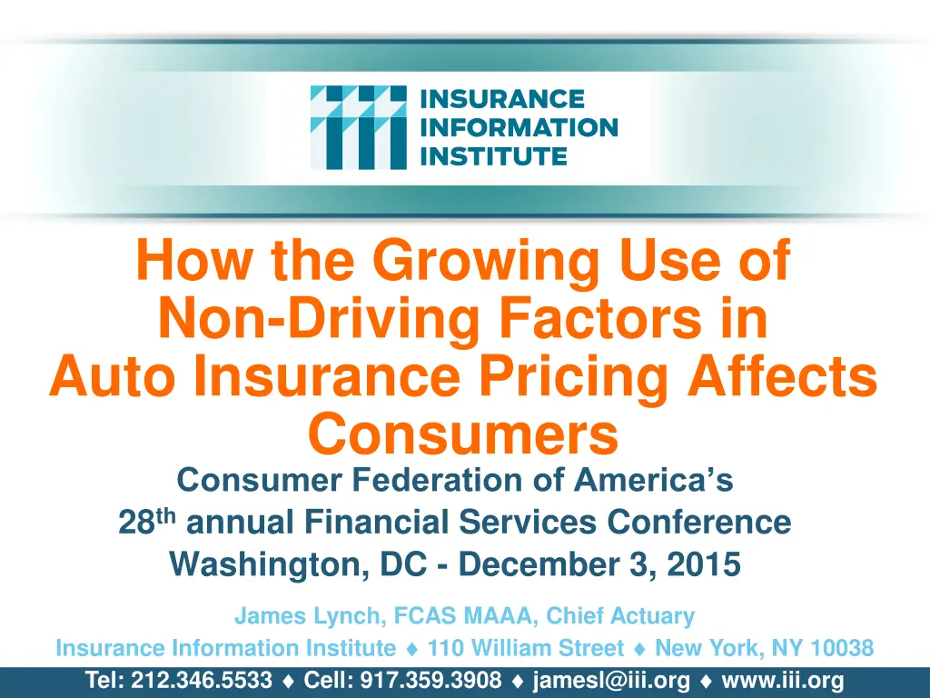 how the growing use of non driving factors n.w
