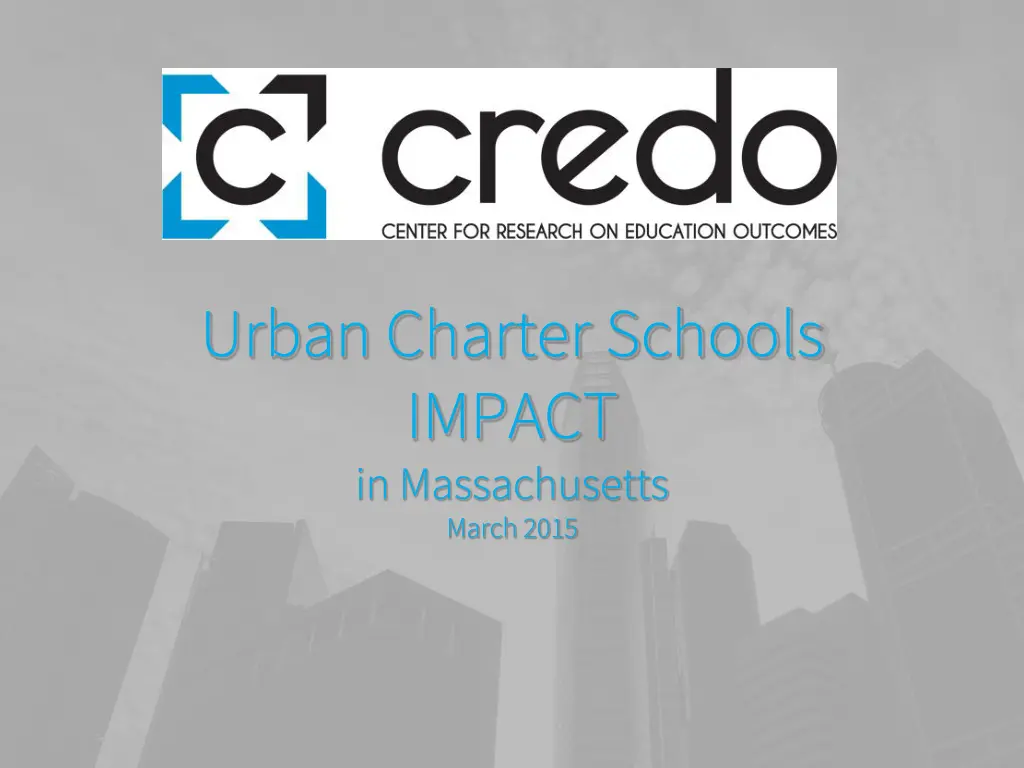urban charter schools impact in massachusetts n.w