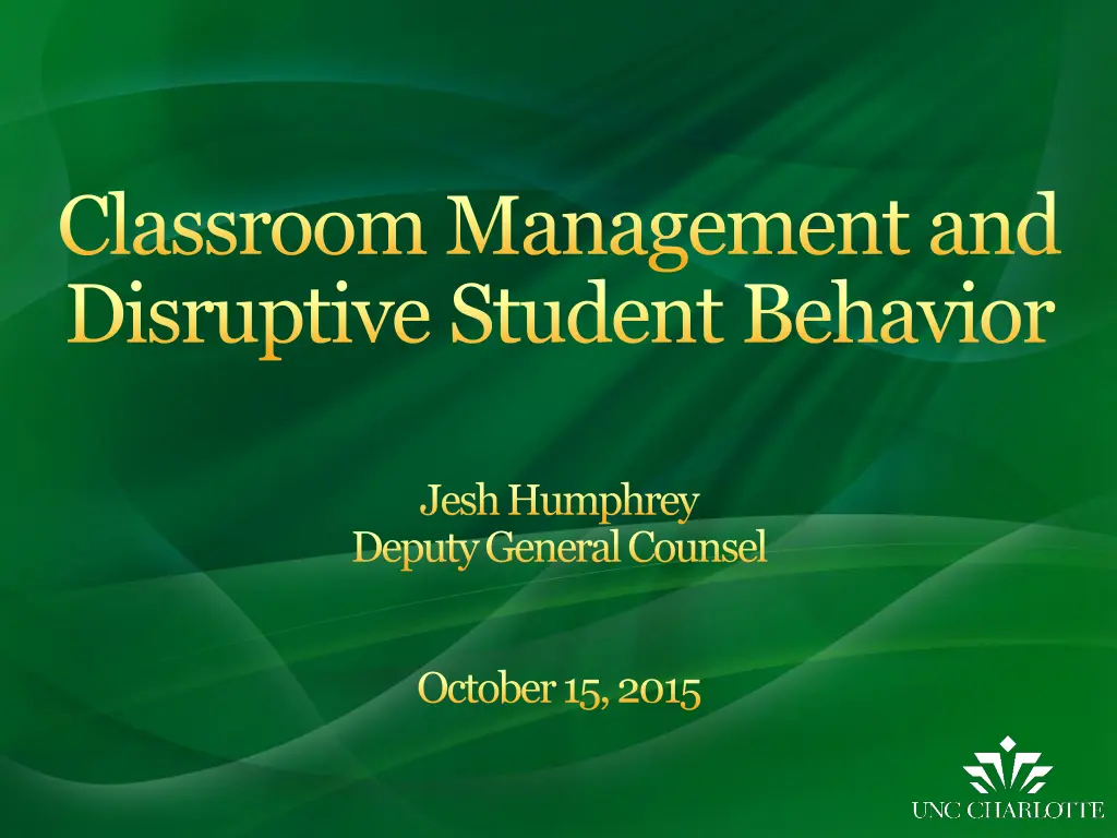 classroom management and disruptive student n.w