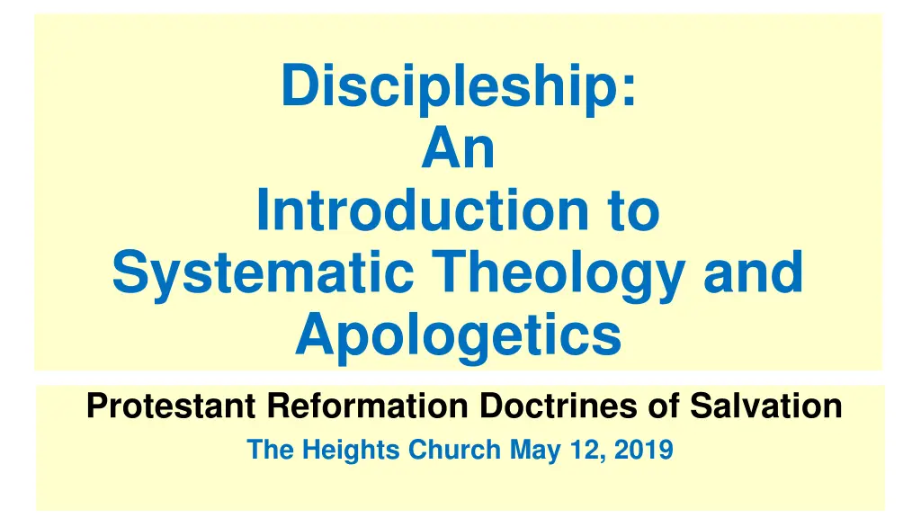 discipleship an introduction to systematic n.w