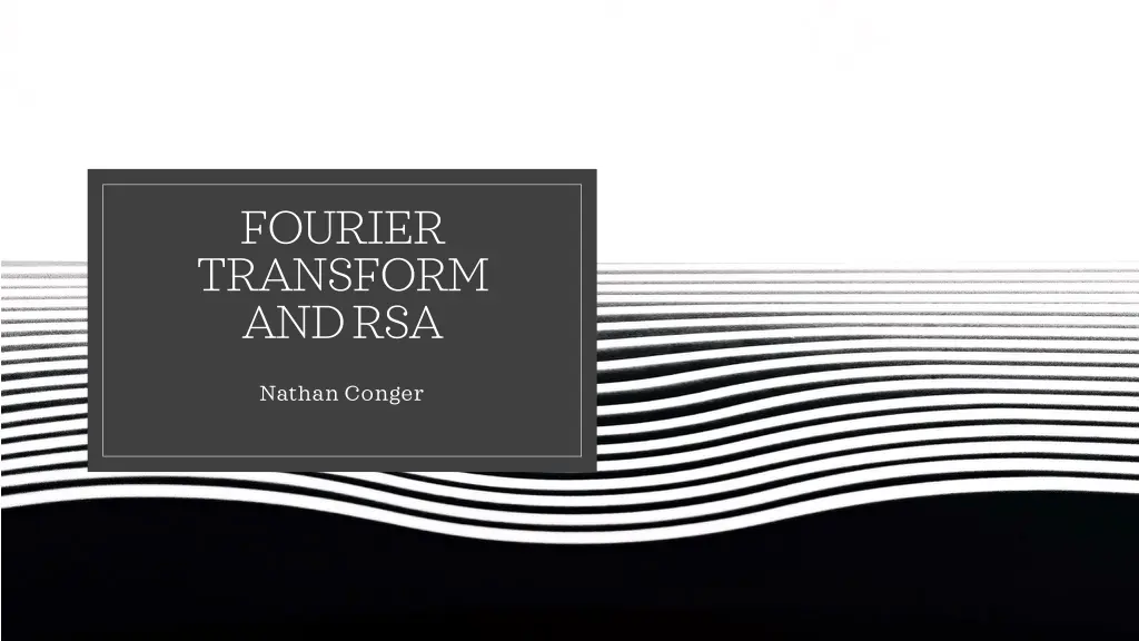 fourier transform and rsa n.w