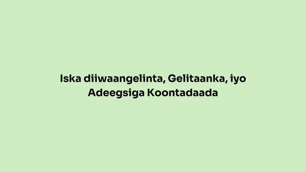 iska diiwaangelinta gelitaanka iyo adeegsiga n.w