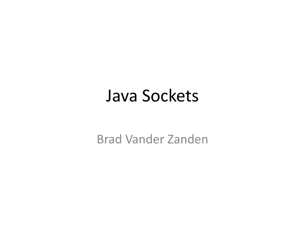java sockets n.w