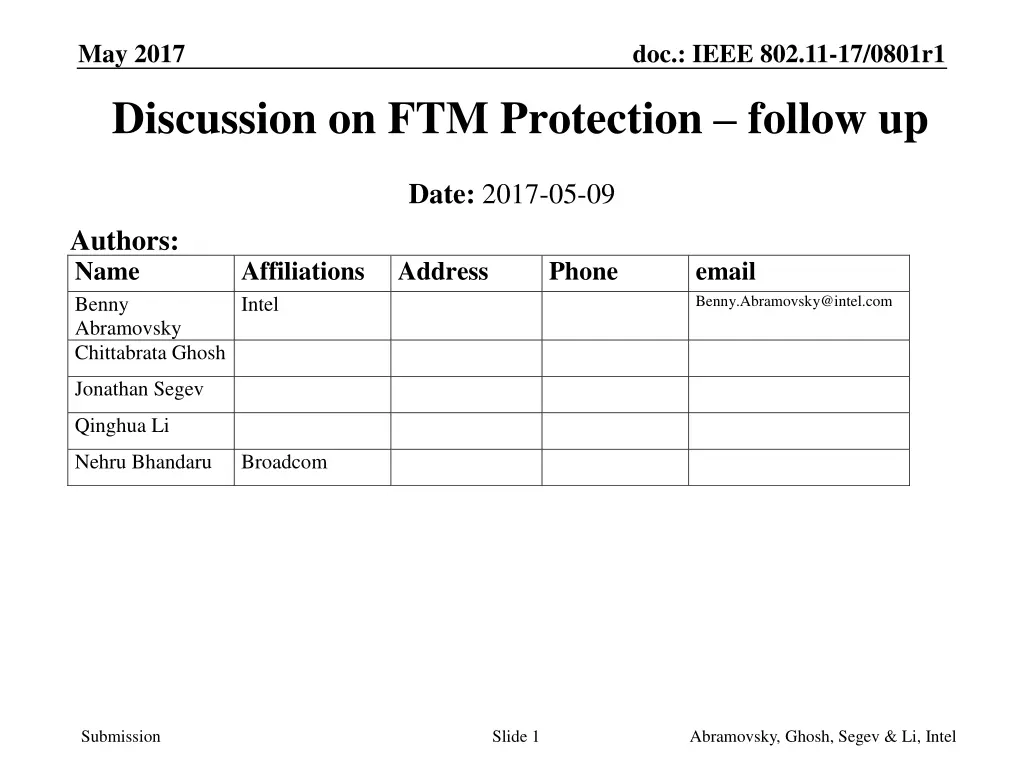 may 2017 discussion on ftm protection follow up n.w