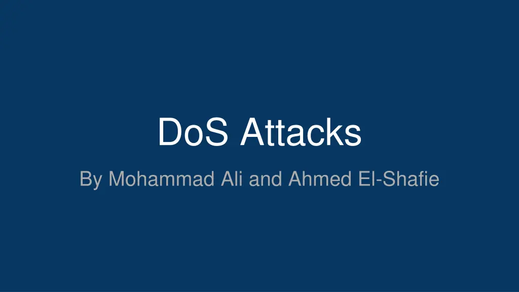 dos attacks n.w
