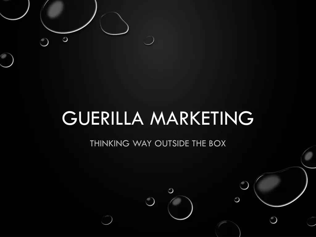 guerilla marketing n.w