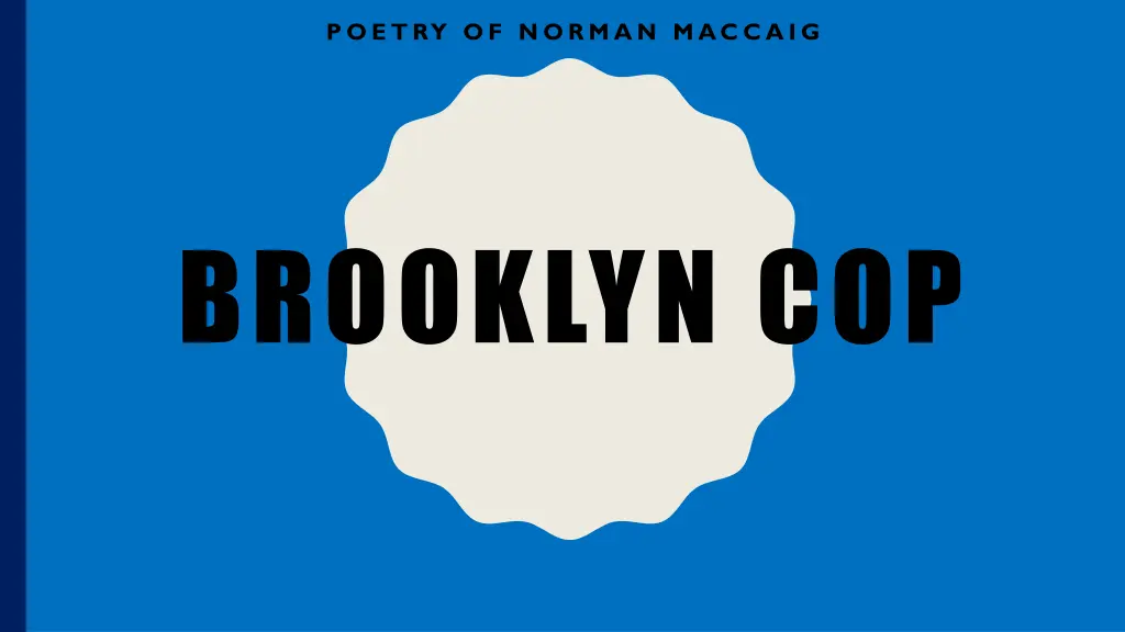 poetry of norman maccaig n.w