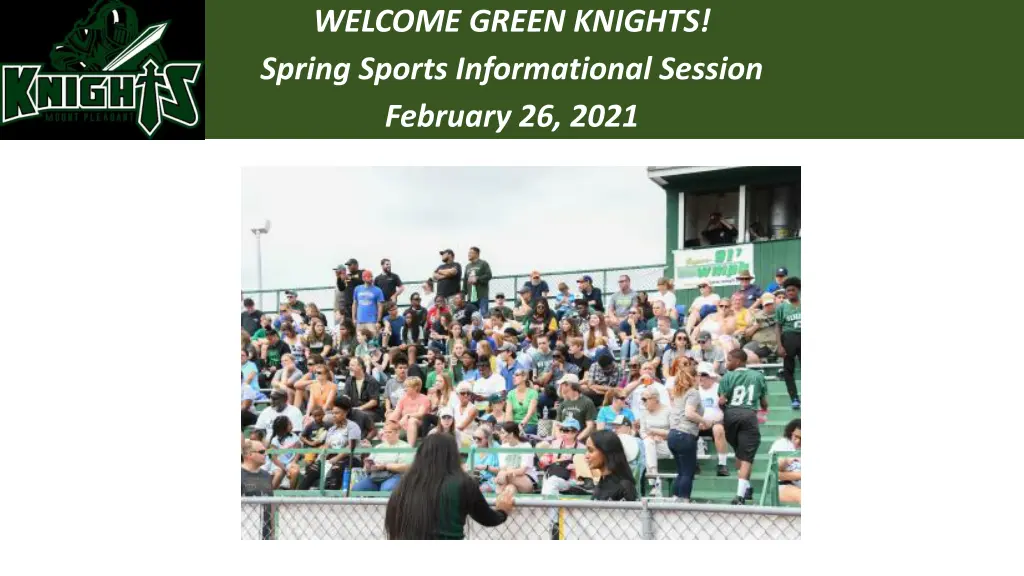 welcome green knights spring sports informational n.w