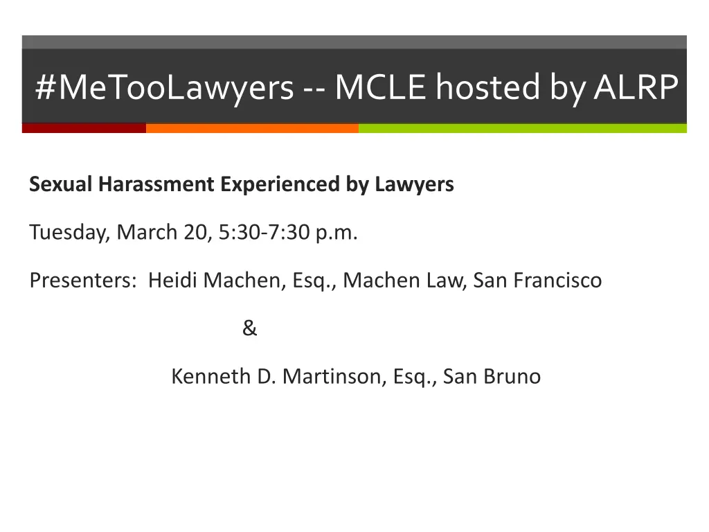 metoolawyers mcle hosted by alrp n.w
