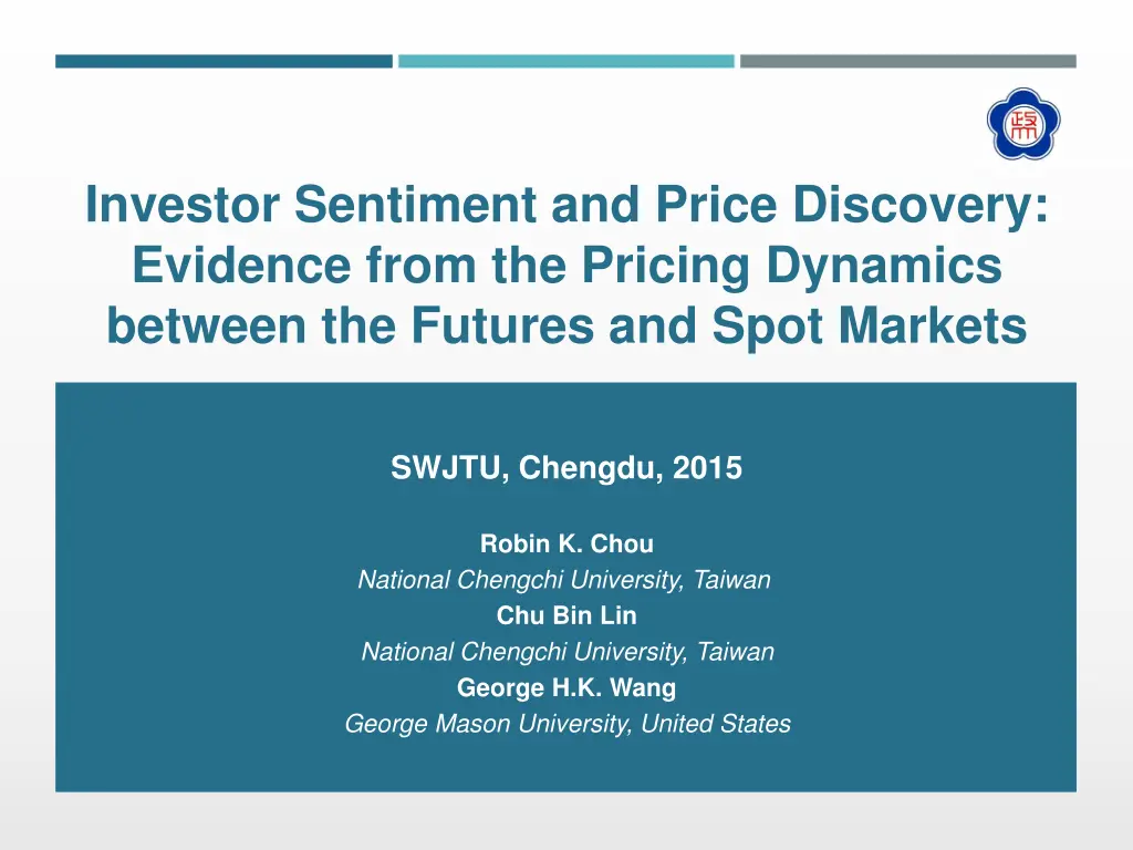 investor sentiment and price discovery evidence n.w