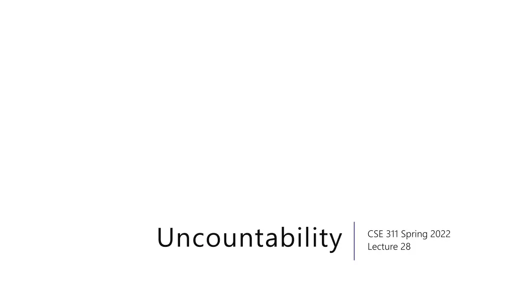 uncountability n.w