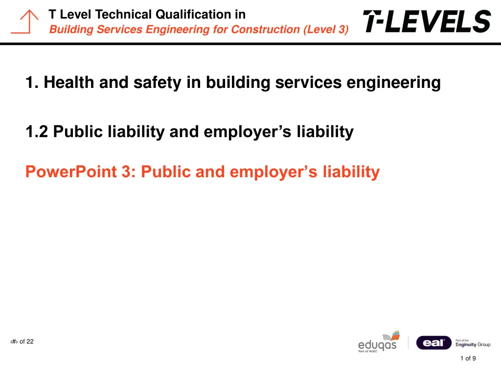 t level technical qualification in building n.w