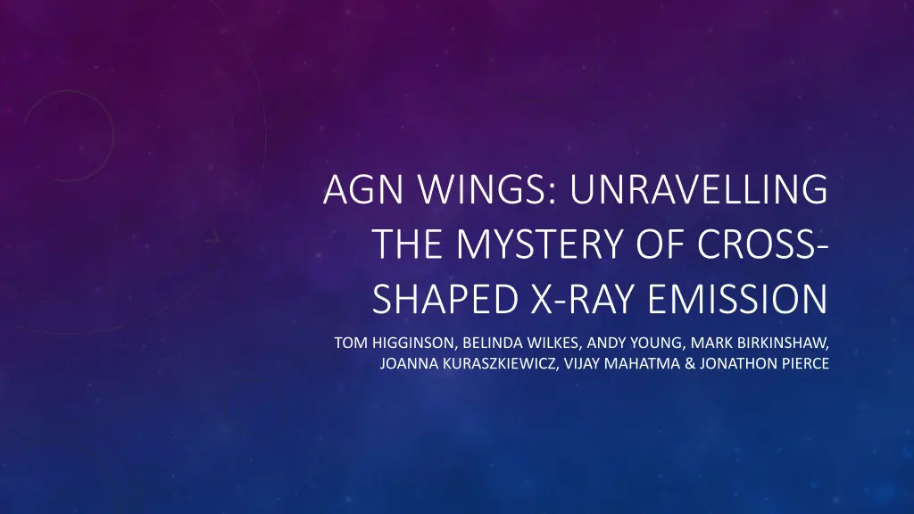 agn wings unravelling the mystery of cross shaped n.w