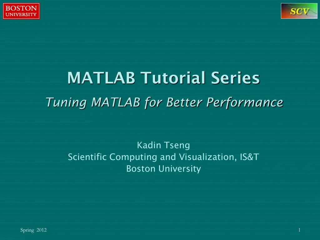 matlab tutorial series n.w