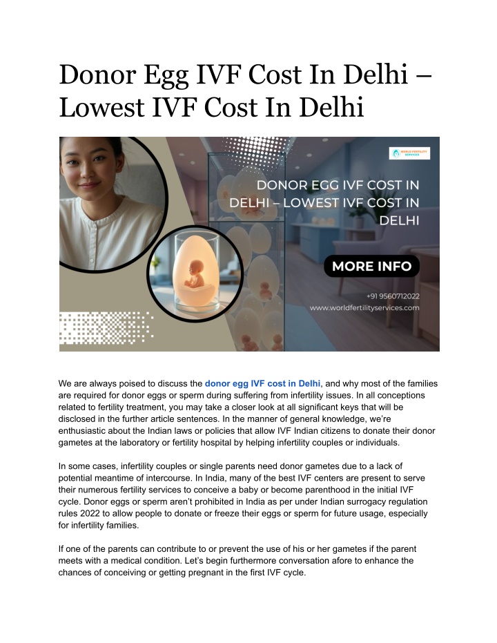 donor egg ivf cost in delhi lowest ivf cost n.w