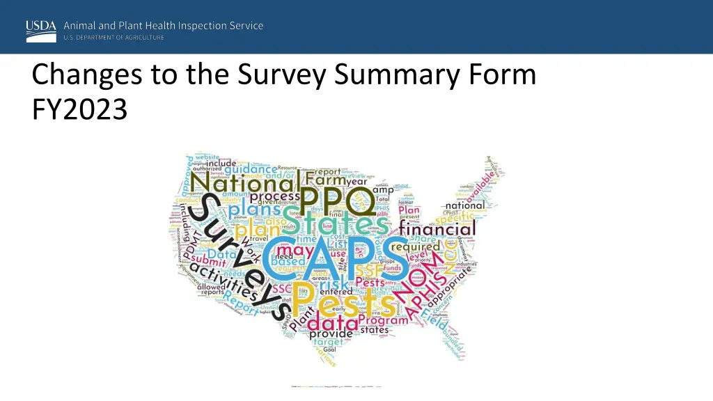 changes to the survey summary form fy2023 n.w