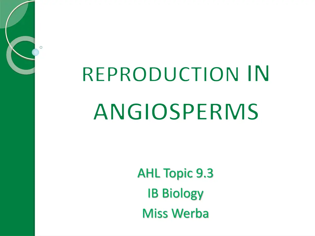 reproduction in angiosperms n.w