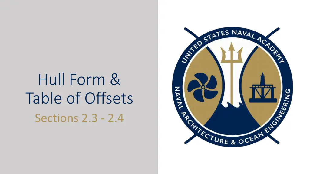 hull form table of offsets sections 2 3 2 4 n.w