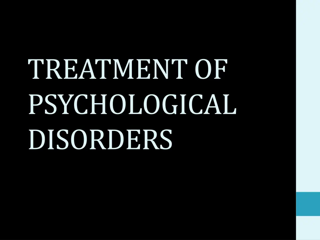 treatment of psychological disorders n.w