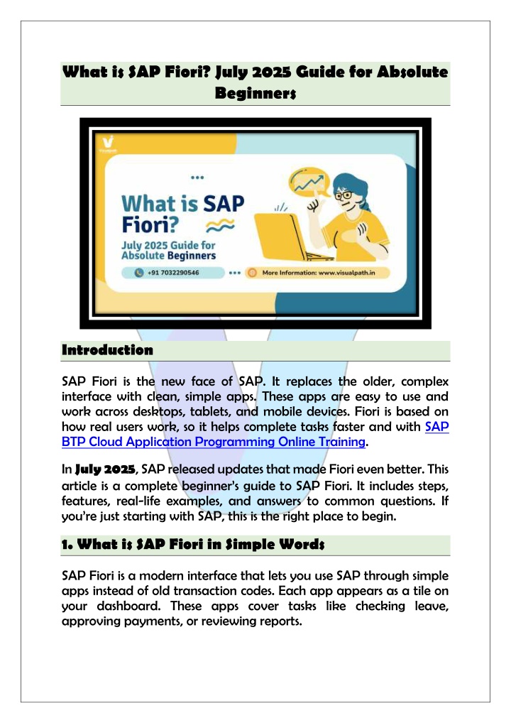 what is sap fiori july 2025 guide for absolute n.w