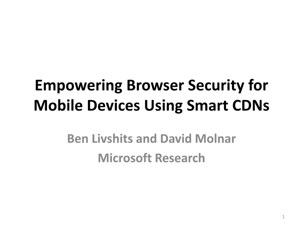 empowering browser security for mobile devices n.w