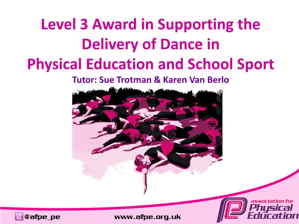level 3 award in supporting the delivery of dance n.w