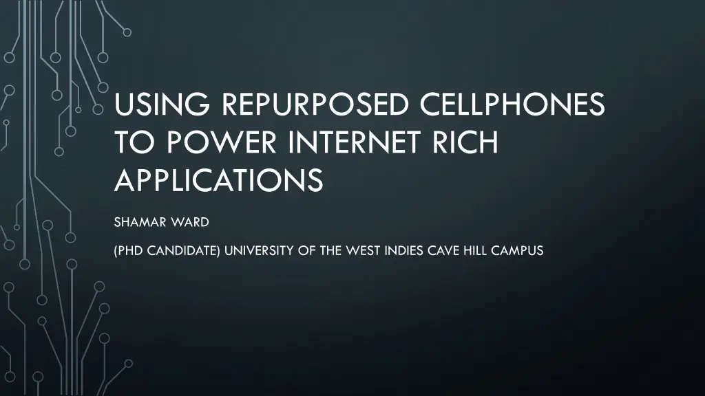 using repurposed cellphones to power internet n.w