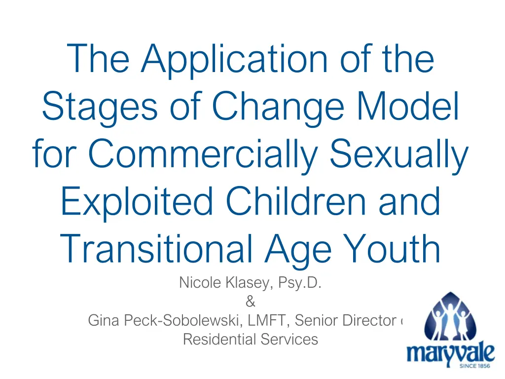 the application of the stages of change model n.w