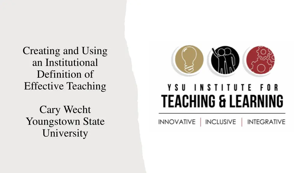 creating and using an institutional definition n.w