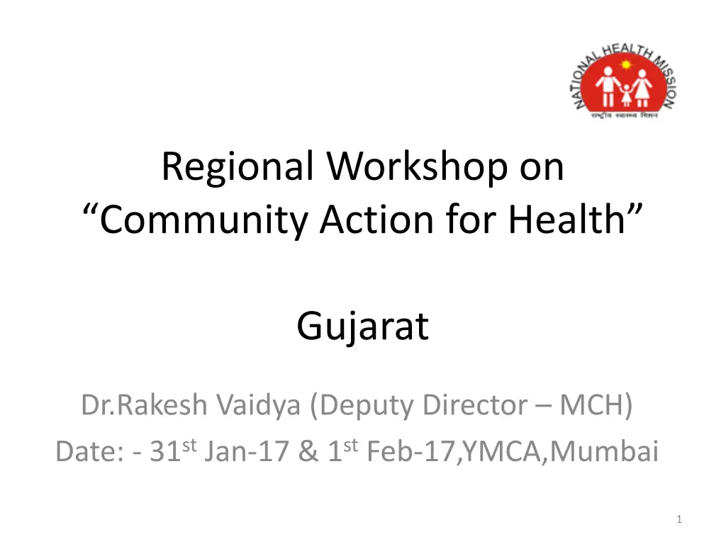 regional workshop on community action for health n.w