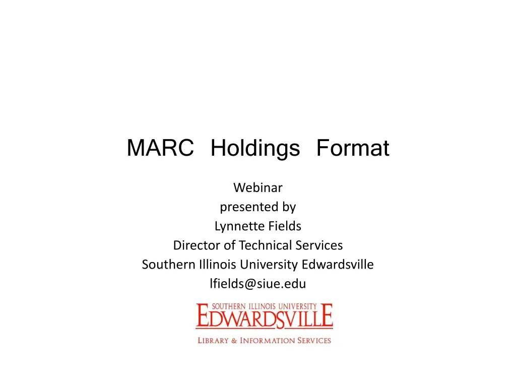 marc holdings format n.w