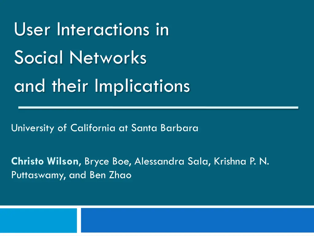 user interactions in social networks and their n.w
