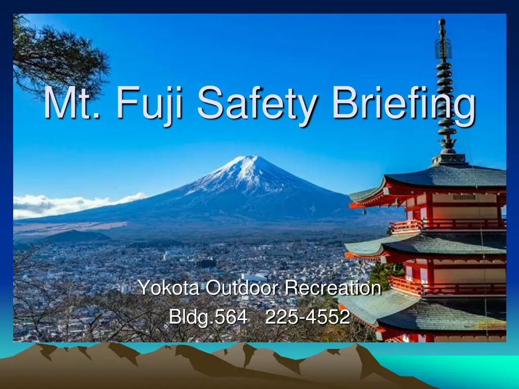 mt fuji safety briefing n.w