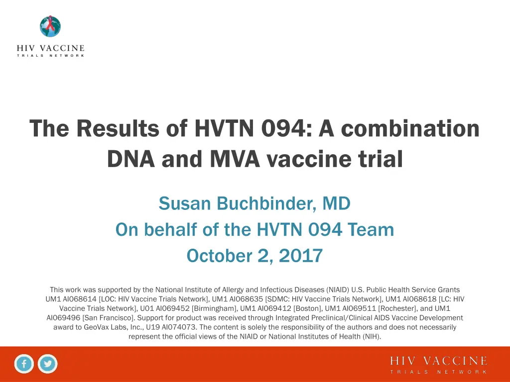 the results of hvtn 094 a combination n.w
