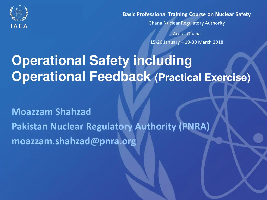 basic professional training course on nuclear n.w