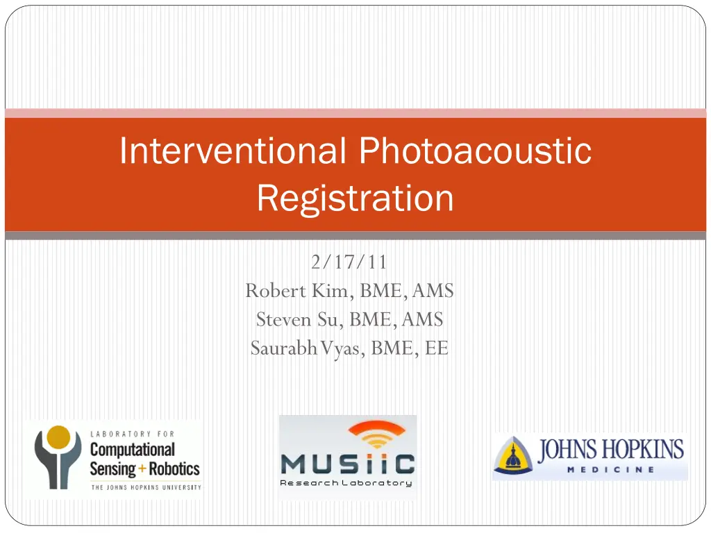 interventional photoacoustic registration n.w
