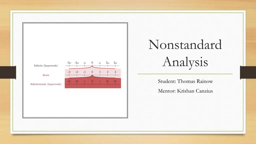 nonstandard analysis n.w