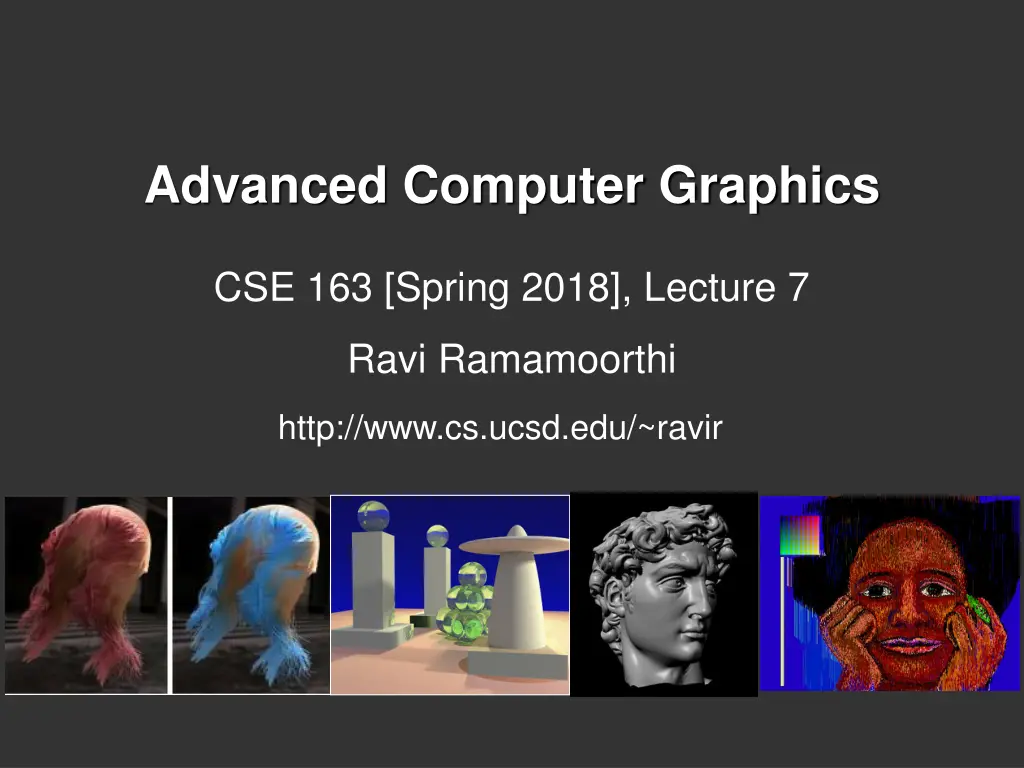 advanced computer graphics n.w