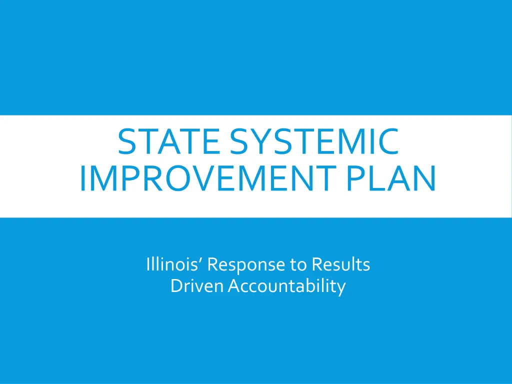 state systemic improvement plan n.w
